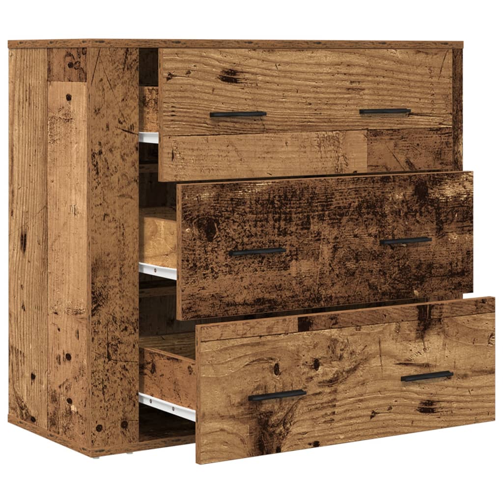 Sideboard Old Wood 80x33x70 cm Engineered Wood