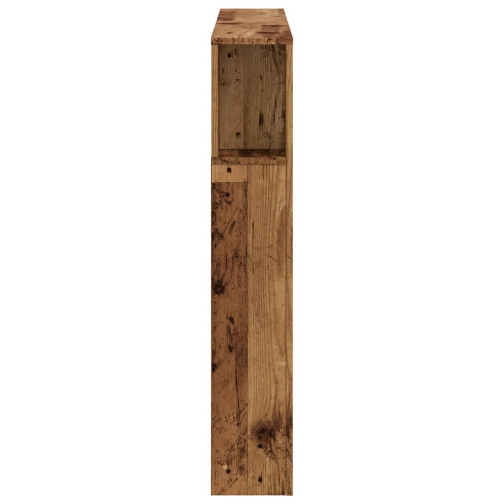 LED Headboard Old Wood 120x18.5x103.5 cm Engineered Wood