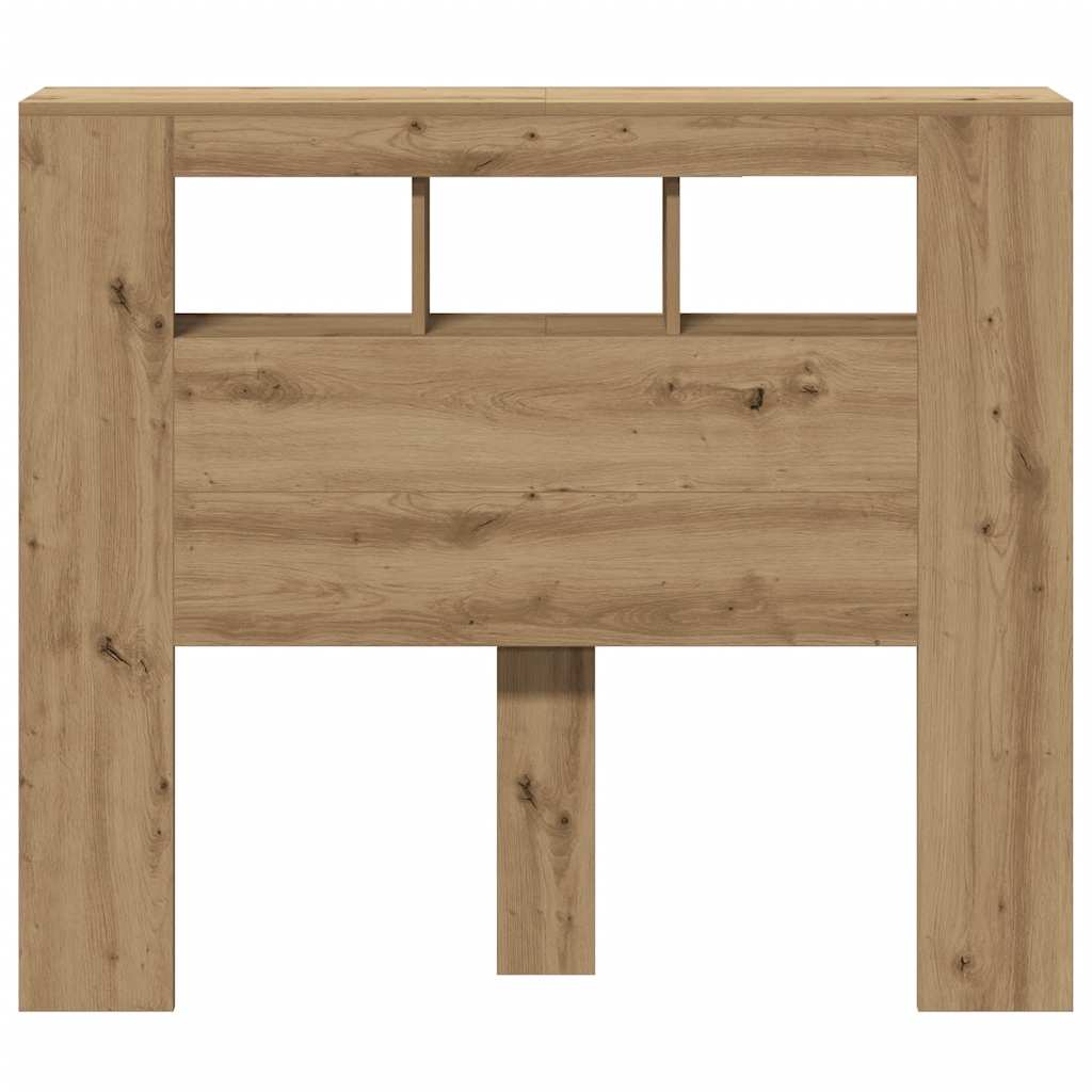 LED Headboard Artisan Oak 120x18.5x103.5 cm Engineered Wood
