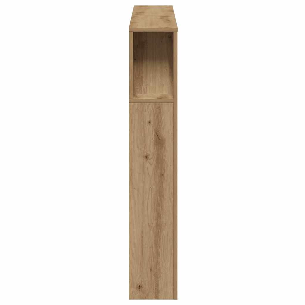LED Headboard Artisan Oak 120x18.5x103.5 cm Engineered Wood