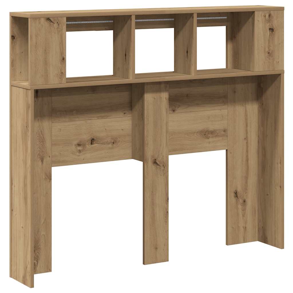 LED Headboard Artisan Oak 120x18.5x103.5 cm Engineered Wood