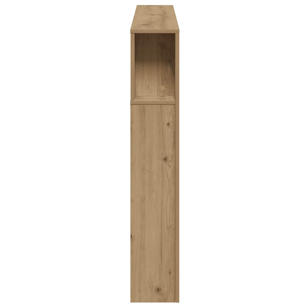 LED Headboard Artisan Oak 180x18.5x103.5 cm Engineered Wood