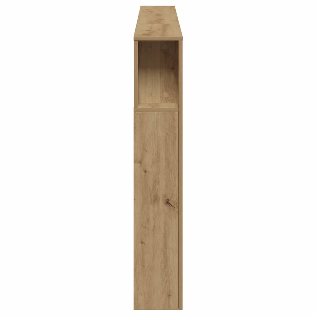 LED Headboard Artisan Oak 220x18.5x103.5 cm Engineered Wood
