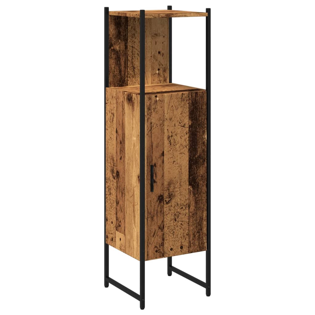 Bathroom Cabinet Old Wood 33x33x120,5 cm Engineered Wood