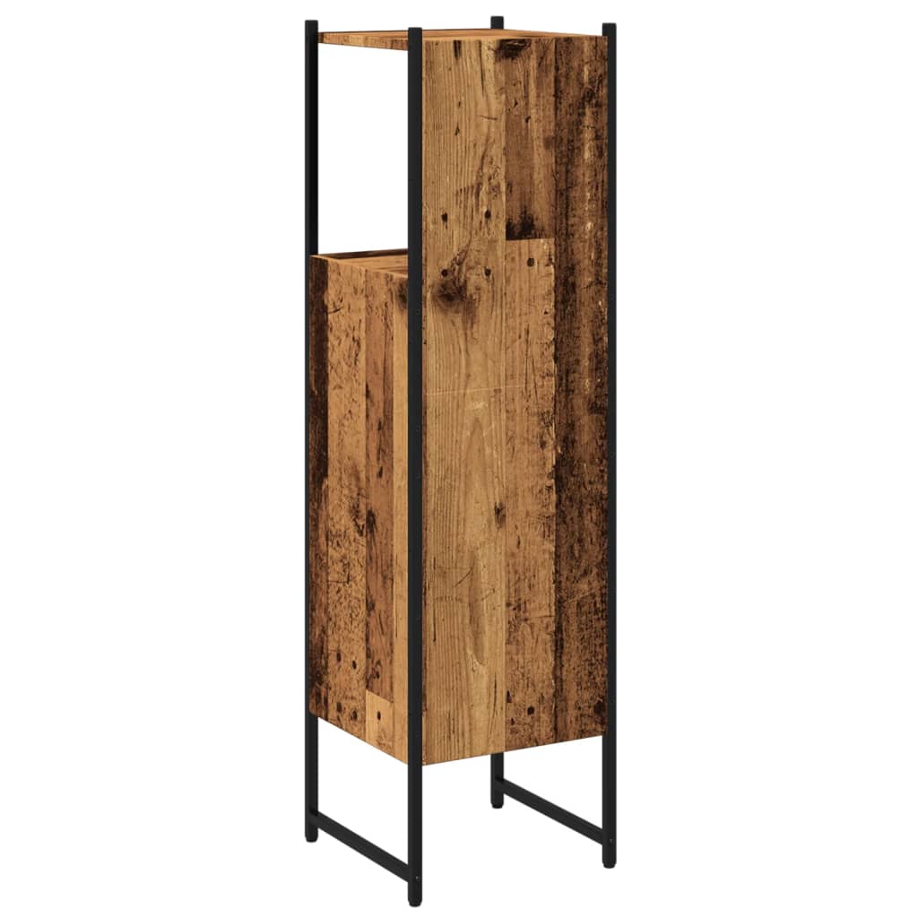Bathroom Cabinet Old Wood 33x33x120,5 cm Engineered Wood