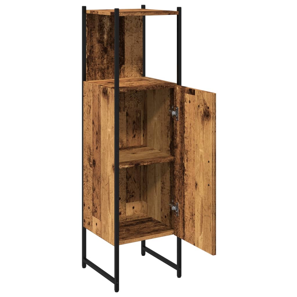 Bathroom Cabinet Old Wood 33x33x120,5 cm Engineered Wood