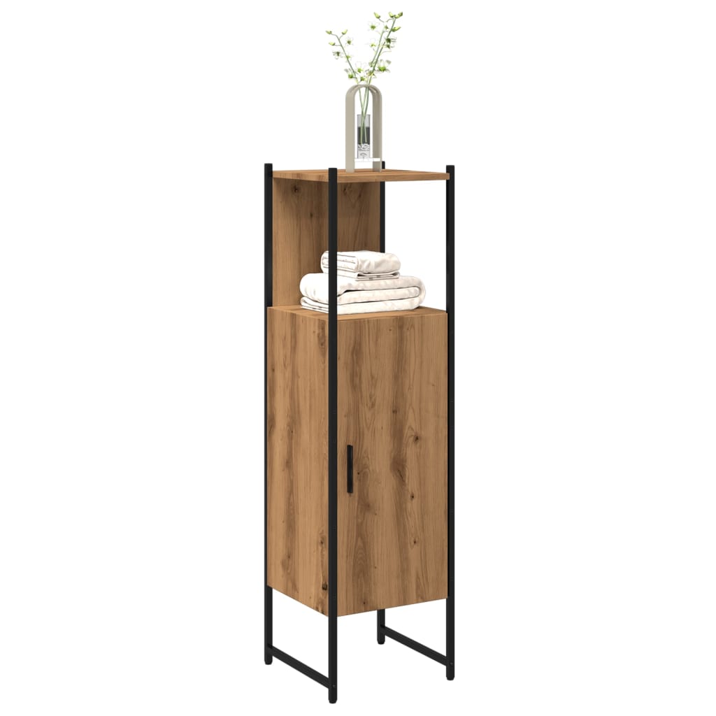 vidaXL Bathroom Cabinet Artisan Oak 33x33x120.5 cm Engineered Wood