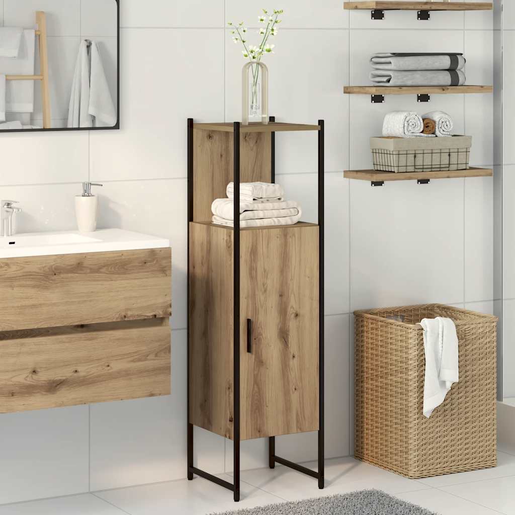 Bathroom Cabinet Artisan Oak 33x33x120,5 cm Engineered Wood
