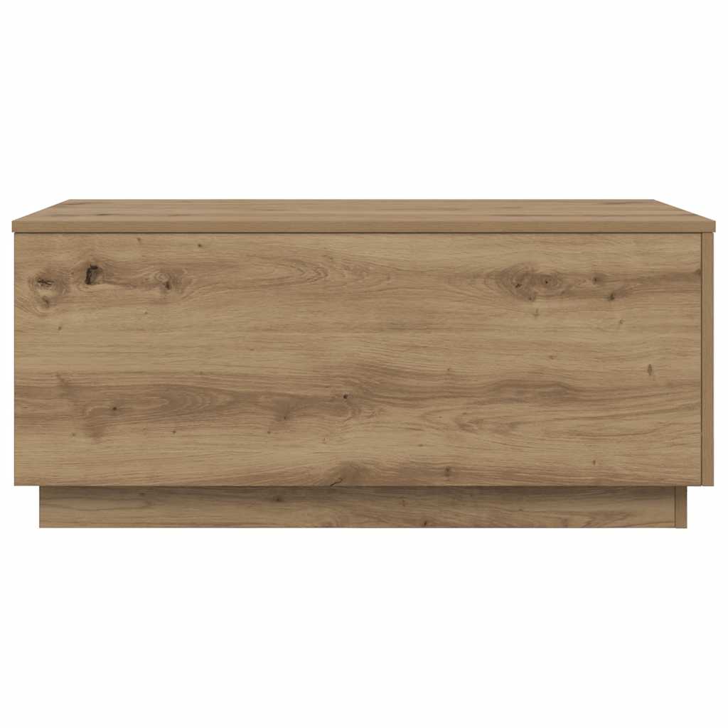 Coffee Table with LED Lights Artisan Oak 90x50x40 cm