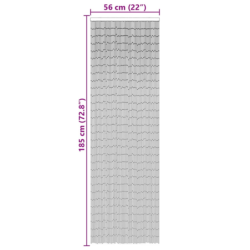 Insect Door Curtain Dark Grey 56x185 cm Bamboo