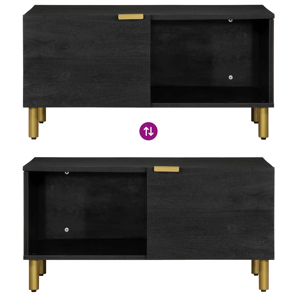 Coffee Table Black 80x50x40 cm Engineered Wood