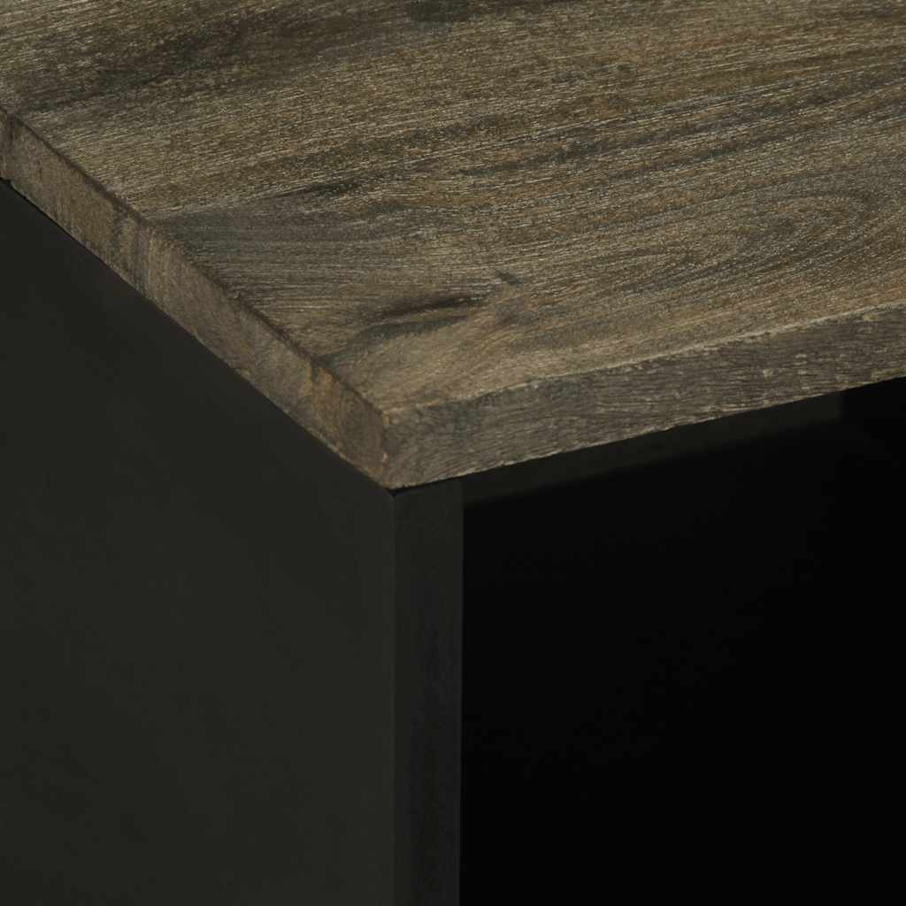 Coffee Table Black 80x50x40 cm Solid Wood Mango