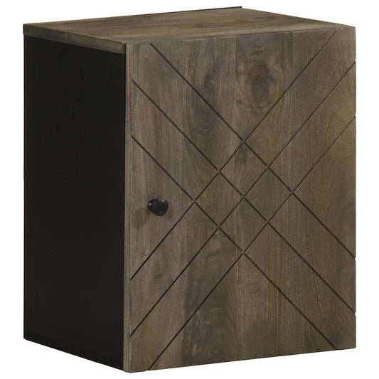 vidaXL Wall-mounted Bathroom Cabinet Black 38x33x48 cm Solid Wood Mango