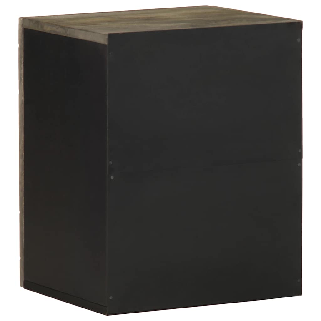 vidaXL Wall-mounted Bathroom Cabinet Black 38x33x48 cm Solid Wood Mango