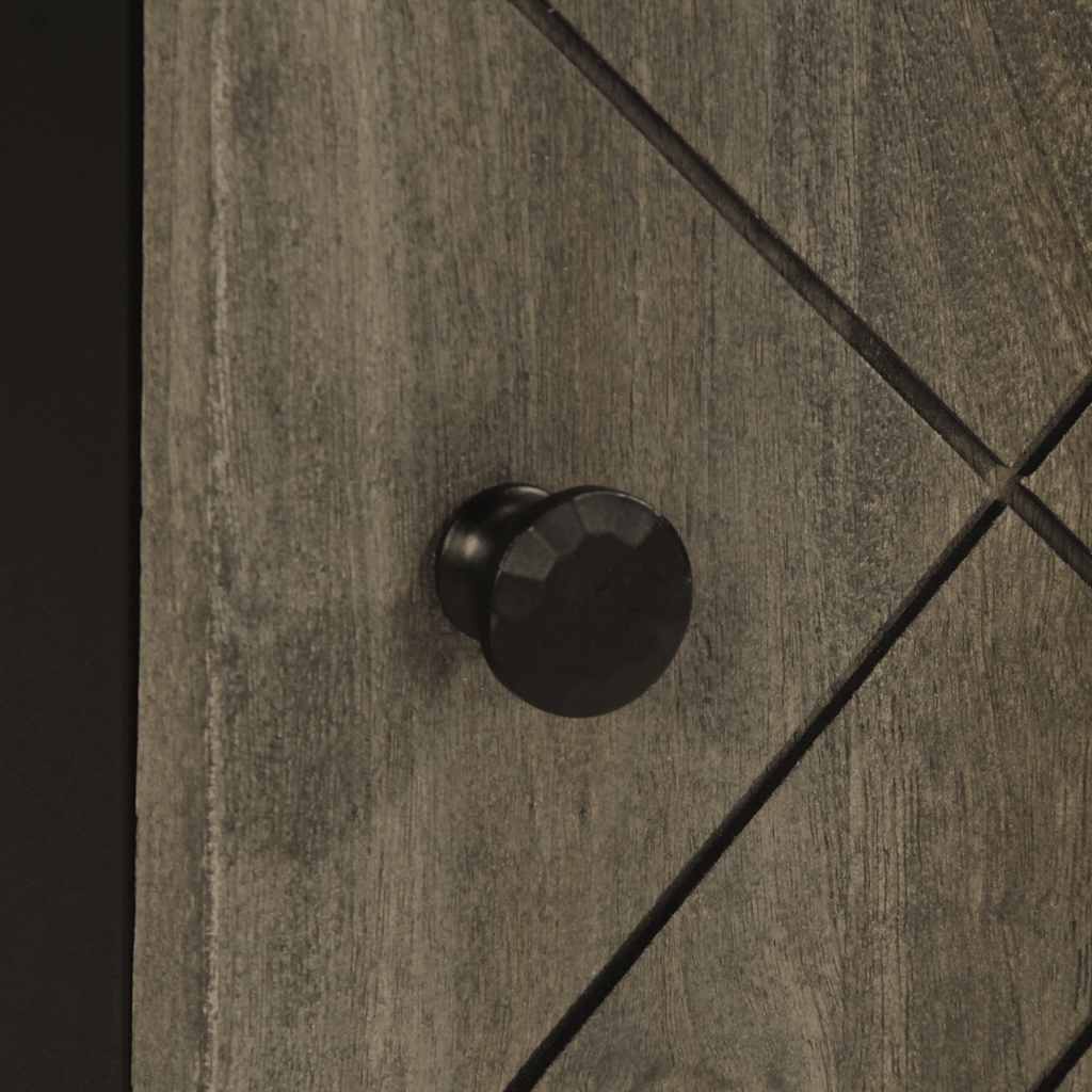 Wall-mounted Bathroom Cabinet Black 38x33x48cm Solid Wood Mango
