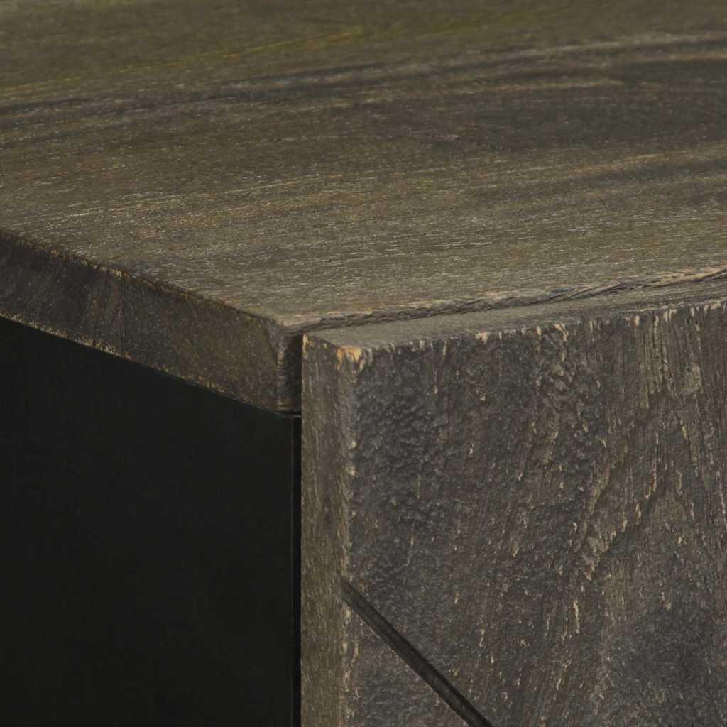 Sideboard Black 40x33x75 cm Solid Wood Mango
