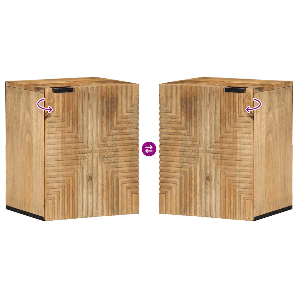 Bathroom Hanging Cabinet Brown 38x33.5x48 cm Solid Wood Mango
