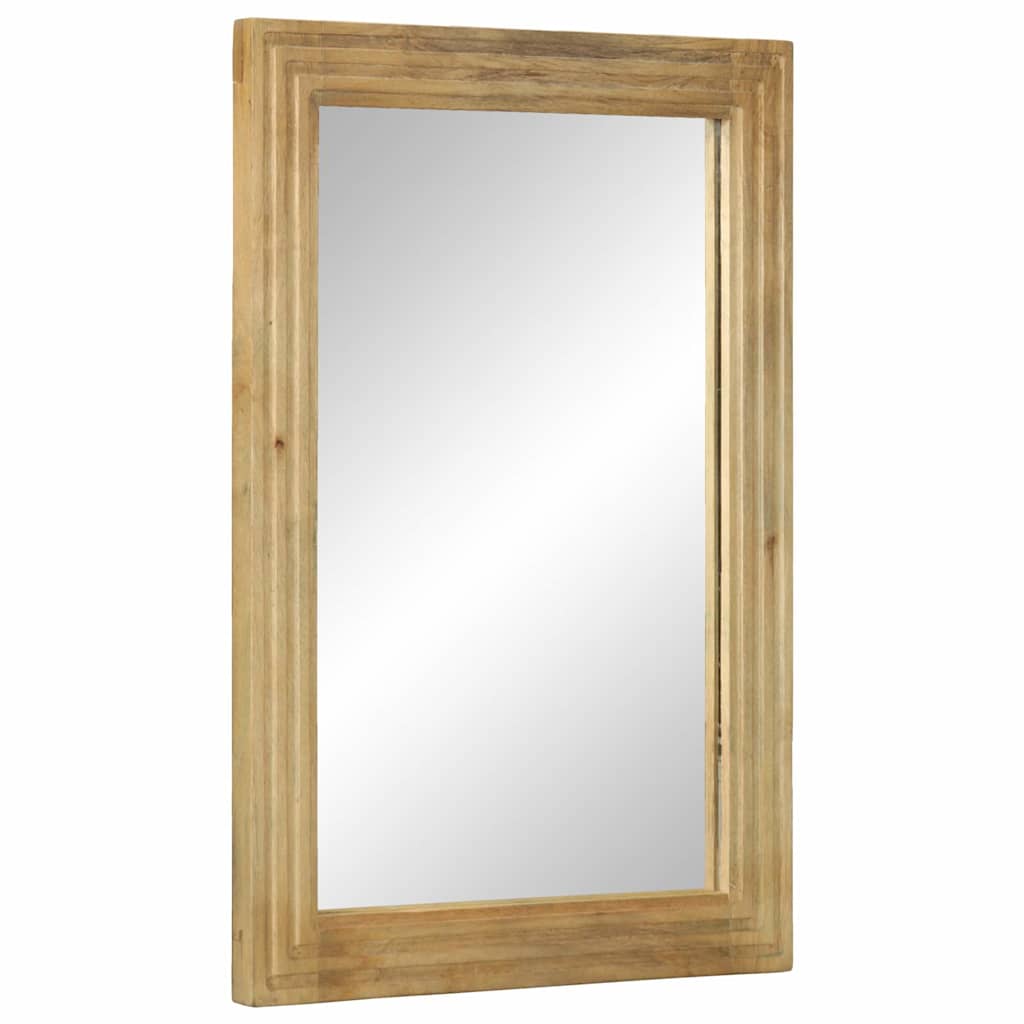 Bathroom Mirror Brown 50x70x3 cm Solid Wood Mango