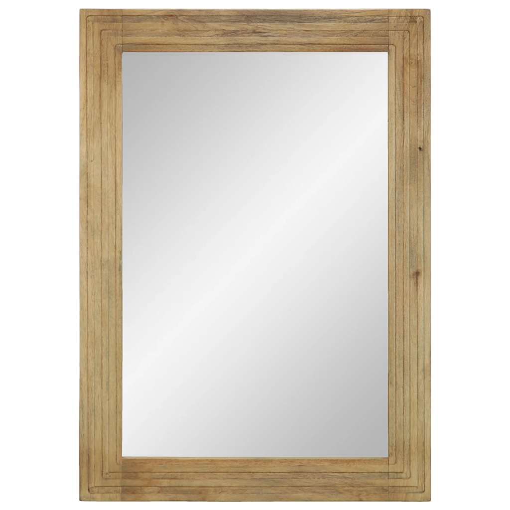 Bathroom Mirror Brown 50x70x3 cm Solid Wood Mango