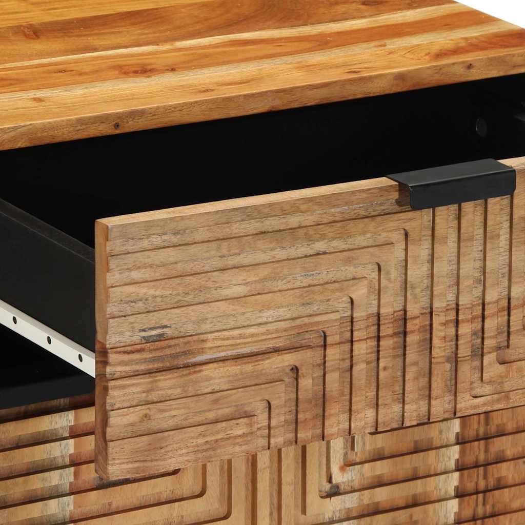 Bed Cabinet Brown 50 x 33 x 60 cm Solid Acacia Wood