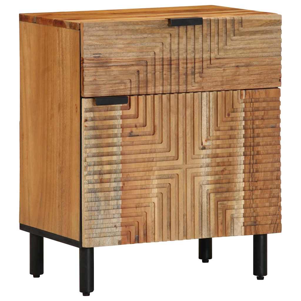 Bed Cabinet Brown 50 x 33 x 60 cm Solid Acacia Wood