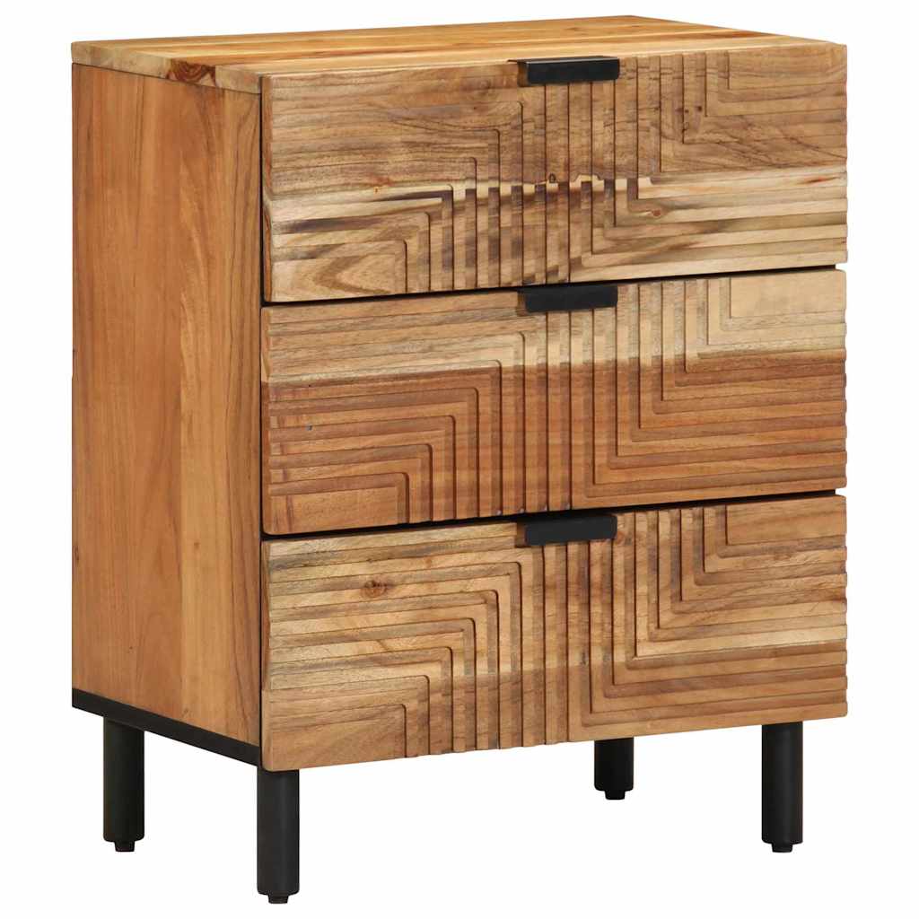 Bed Cabinet Brown 50 x 33 x 62 cm Solid Acacia Wood