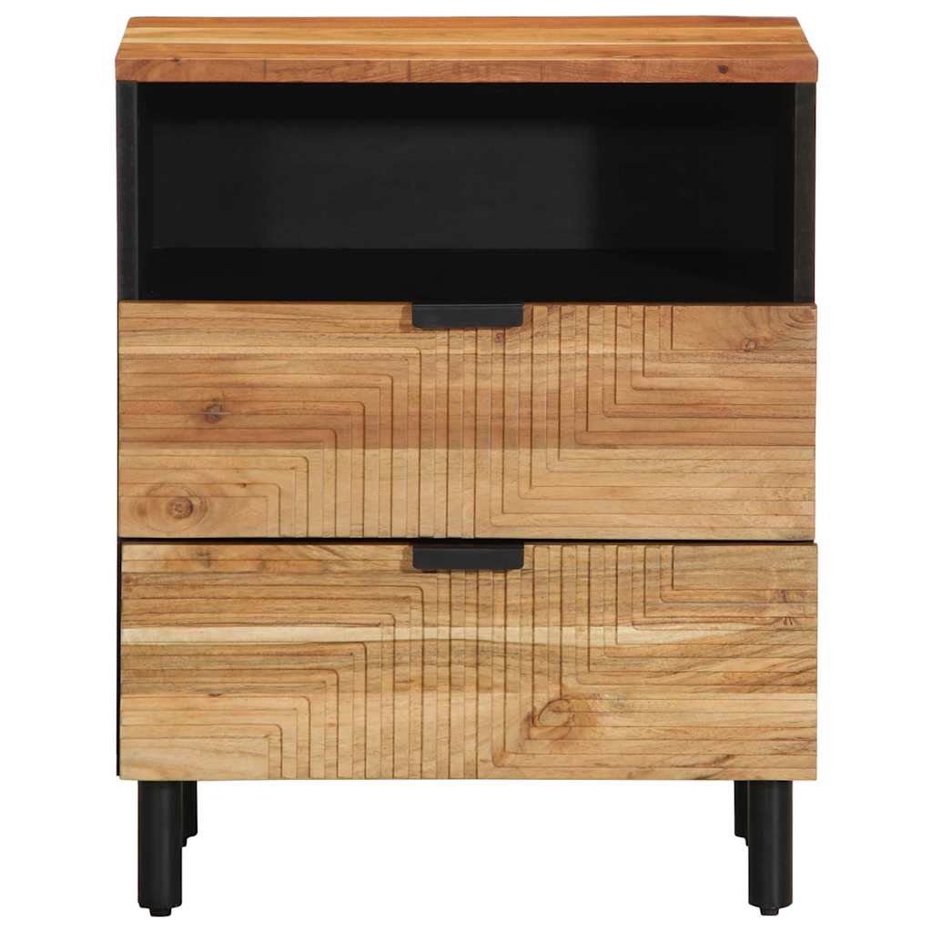 Bed Cabinet Brown 50 x 33 x 62 cm Solid Acacia Wood