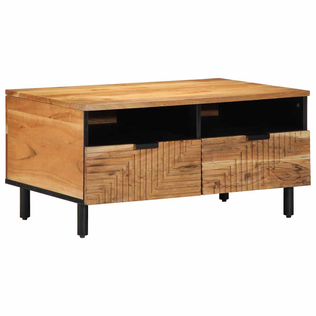Coffee Table Brown 80 x 54 x 40 cm Solid Acacia Wood