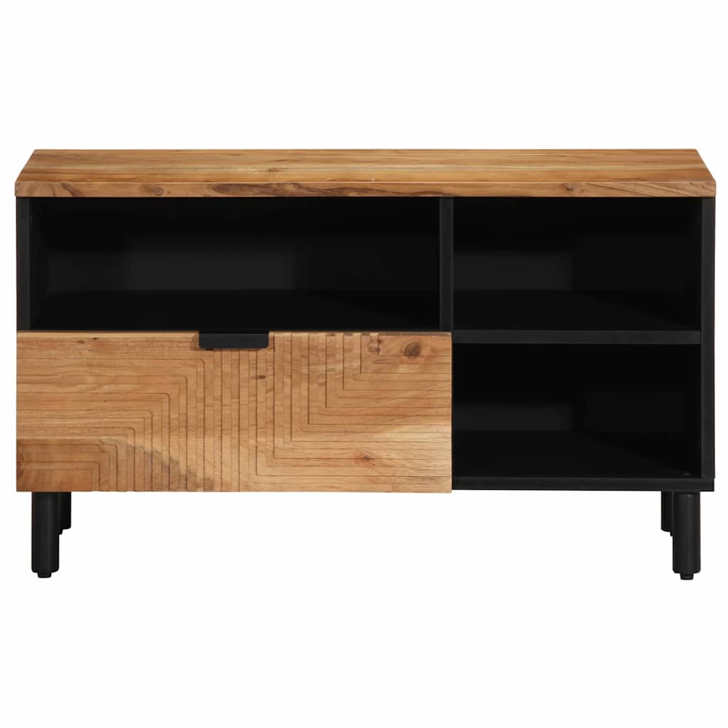 TV Cabinet with Drawer Brown 80 x 33 x 46 cm Solid Mango Wood