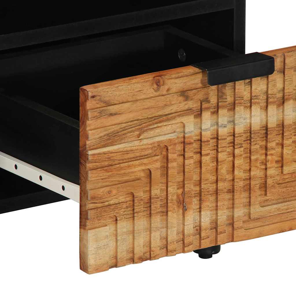 TV Cabinet with Drawer Brown 100 x 33 x 46 cm Solid Mango Wood
