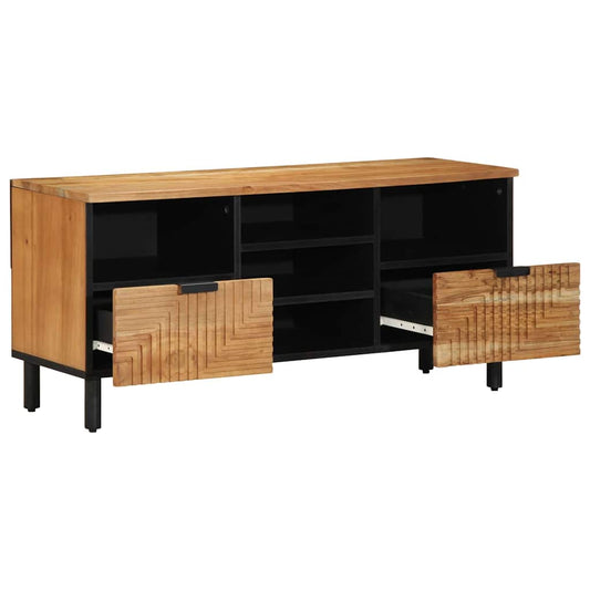 TV Cabinet with Drawer Brown 100 x 33 x 46 cm Solid Mango Wood