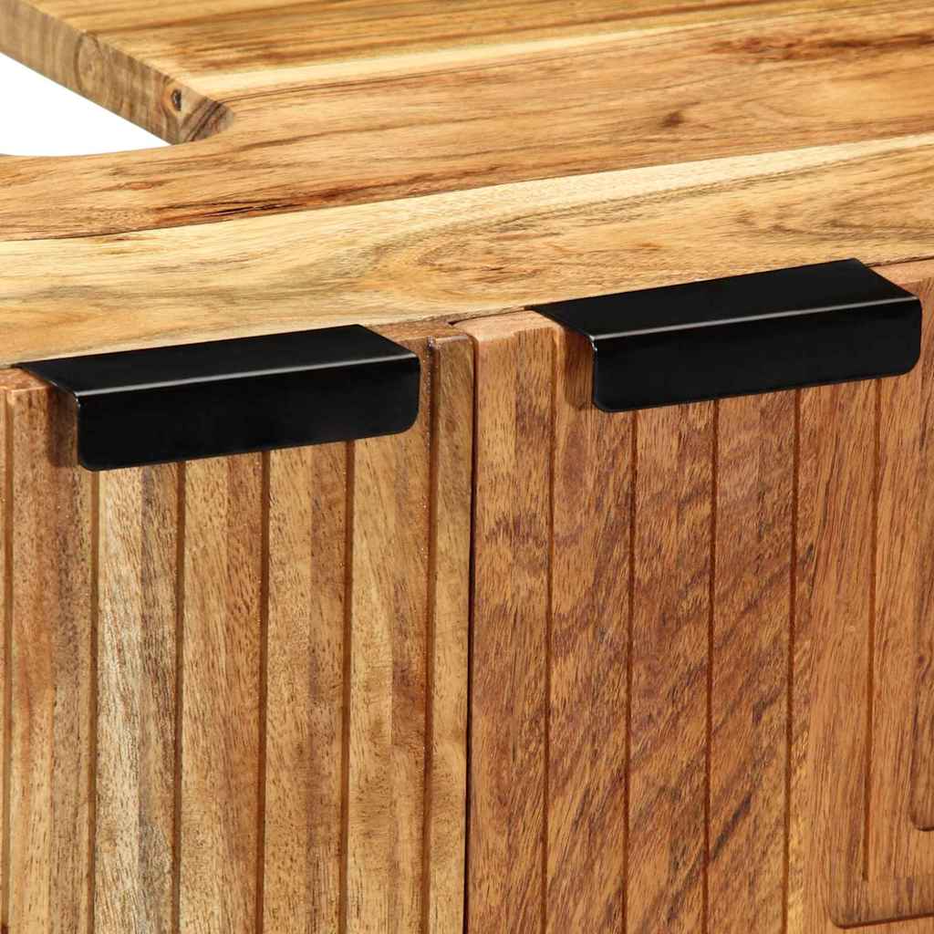 Bathroom Sink Cabinet Brown 62 x 33 x 58 cm Solid Mango Wood