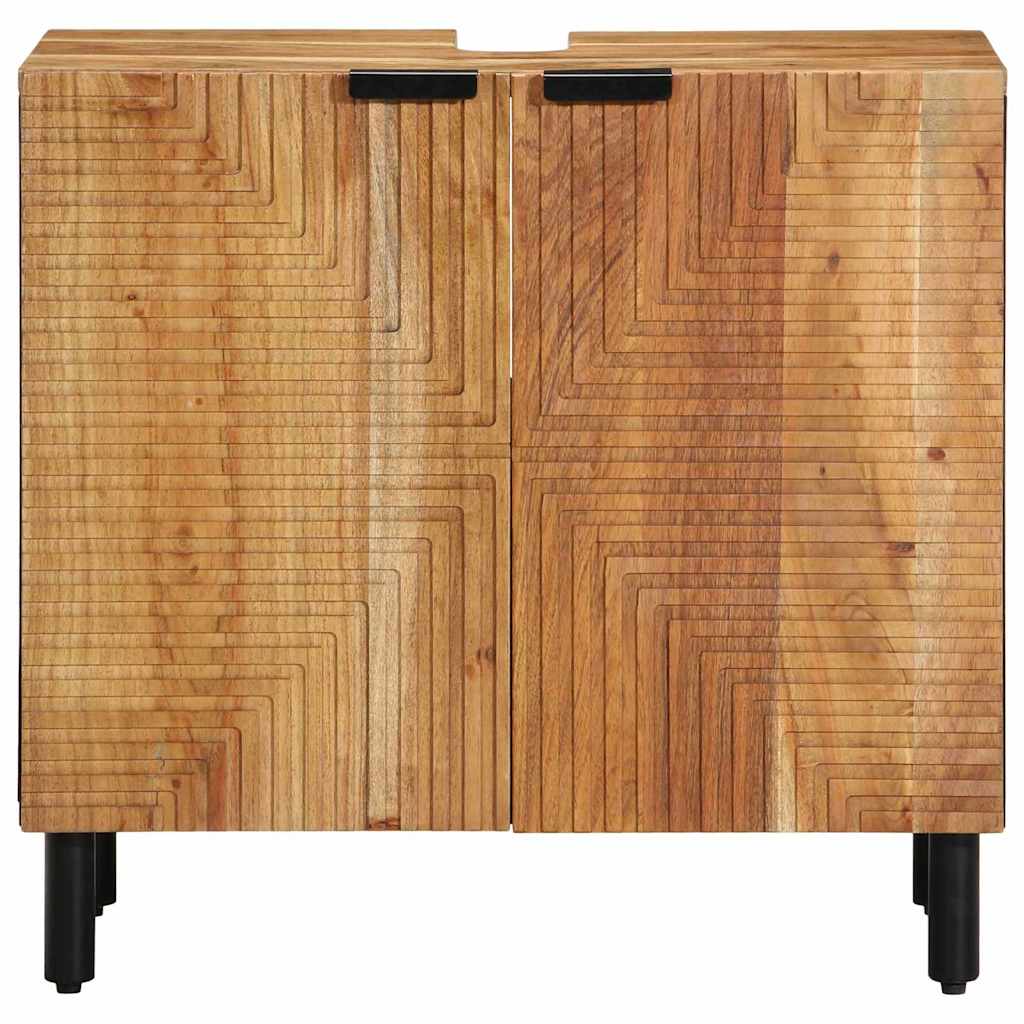 Bathroom Sink Cabinet Brown 62 x 33 x 58 cm Solid Mango Wood