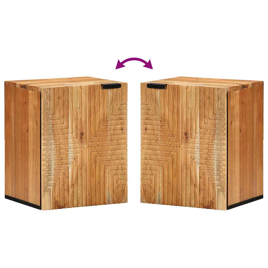 Bathroom Hanging Cabinet Brown 38 x 33 x 48 cm Solid Mango Wood