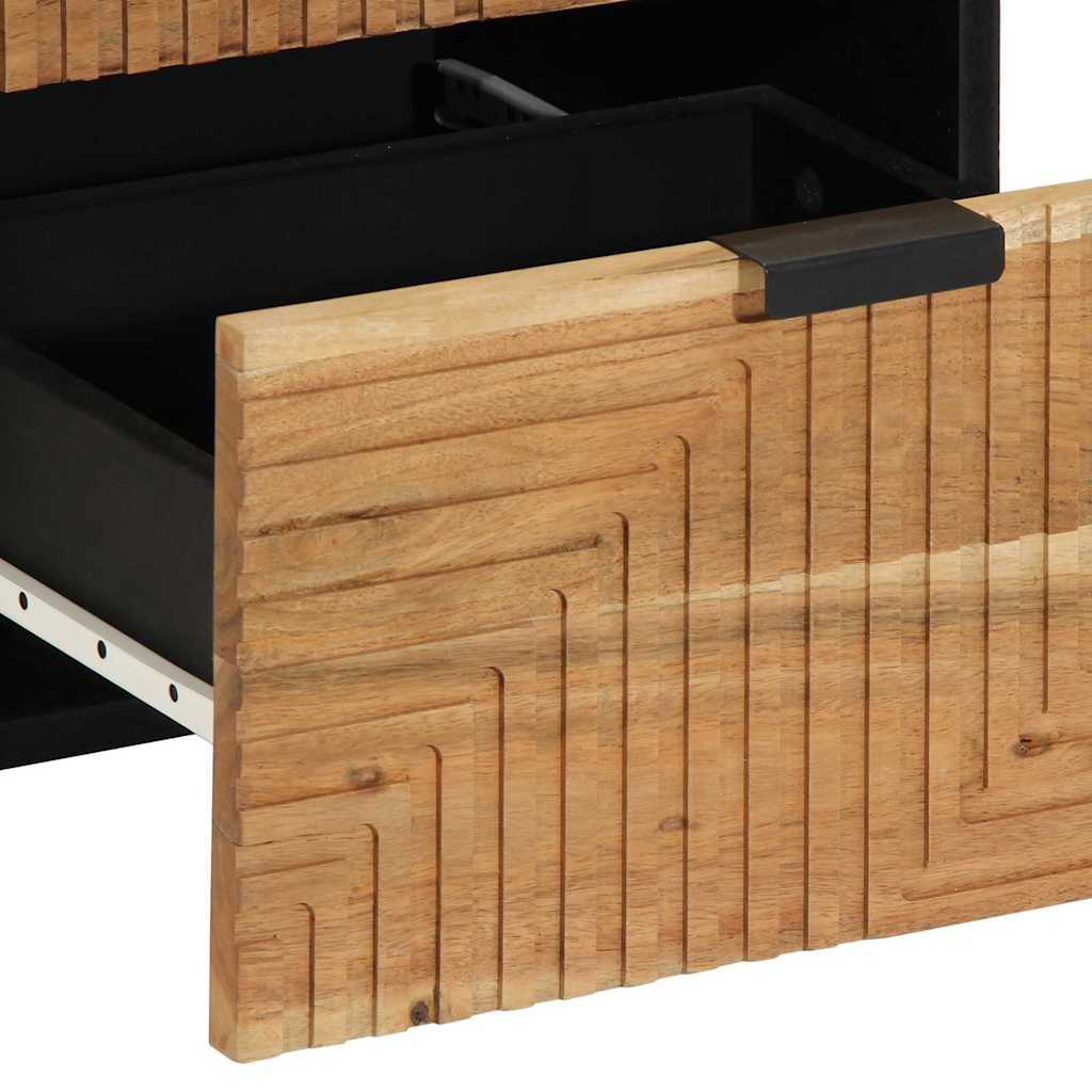 Sideboard with Drawer Brown 40 x 33 x 75 cm Solid Mango Wood