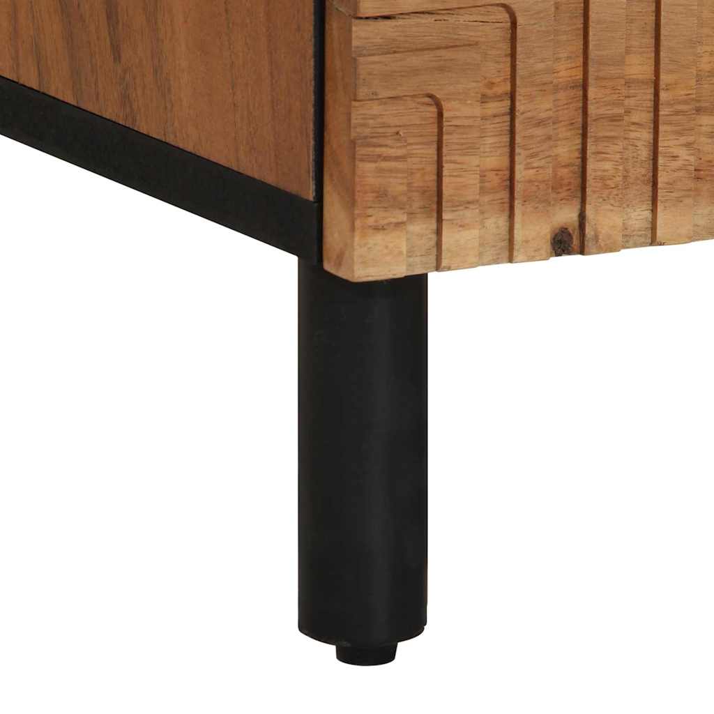 Sideboard with Drawer Brown 40 x 33 x 75 cm Solid Mango Wood