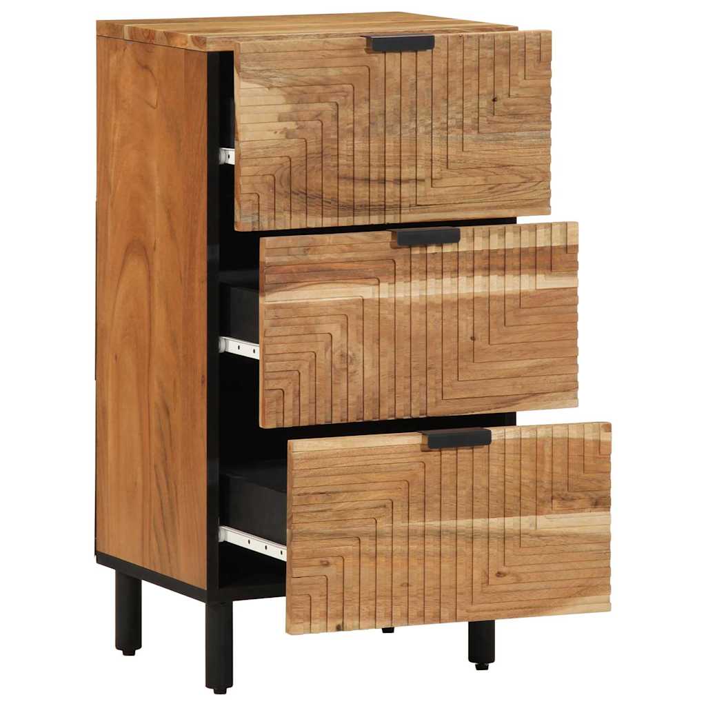 Sideboard with Drawer Brown 40 x 33 x 75 cm Solid Mango Wood