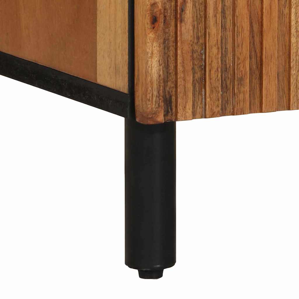 Sideboard with Shelf Brown 40 x 33 x 75 cm Solid Mango Wood