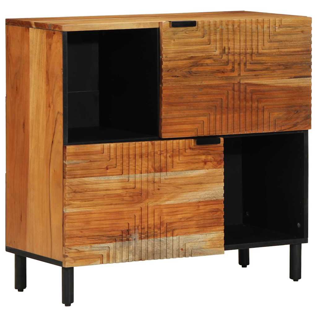 Sideboard with Shelf Brown 80 x 33 x 75 cm Solid Mango Wood