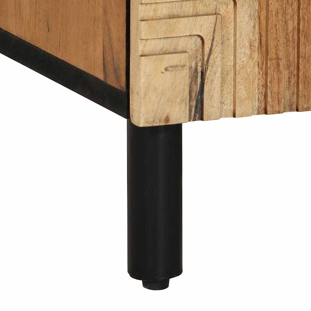 Sideboard with Shelf Brown 90 x 33 x 75 cm Solid Mango Wood