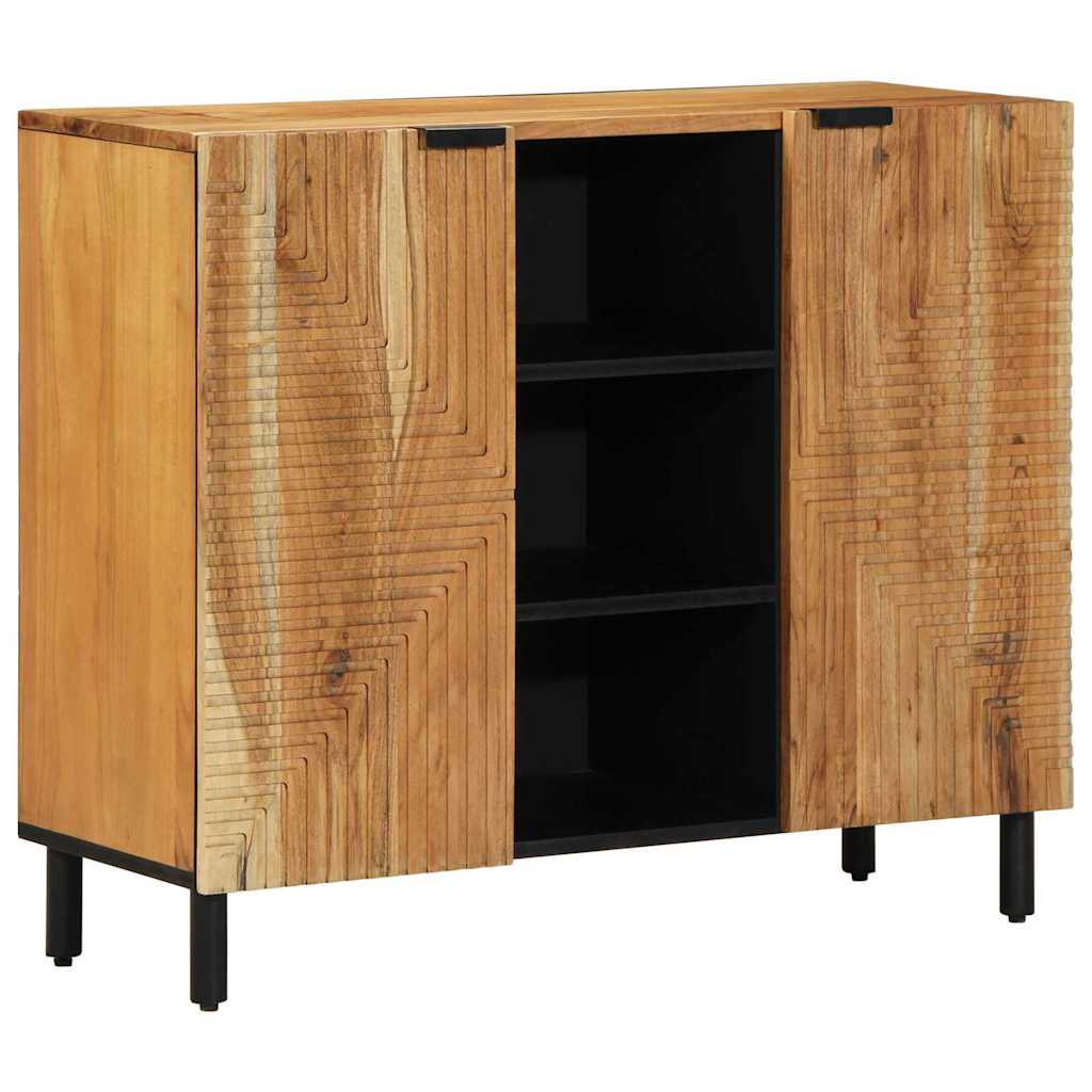 Sideboard with Shelf Brown 90 x 33 x 75 cm Solid Mango Wood