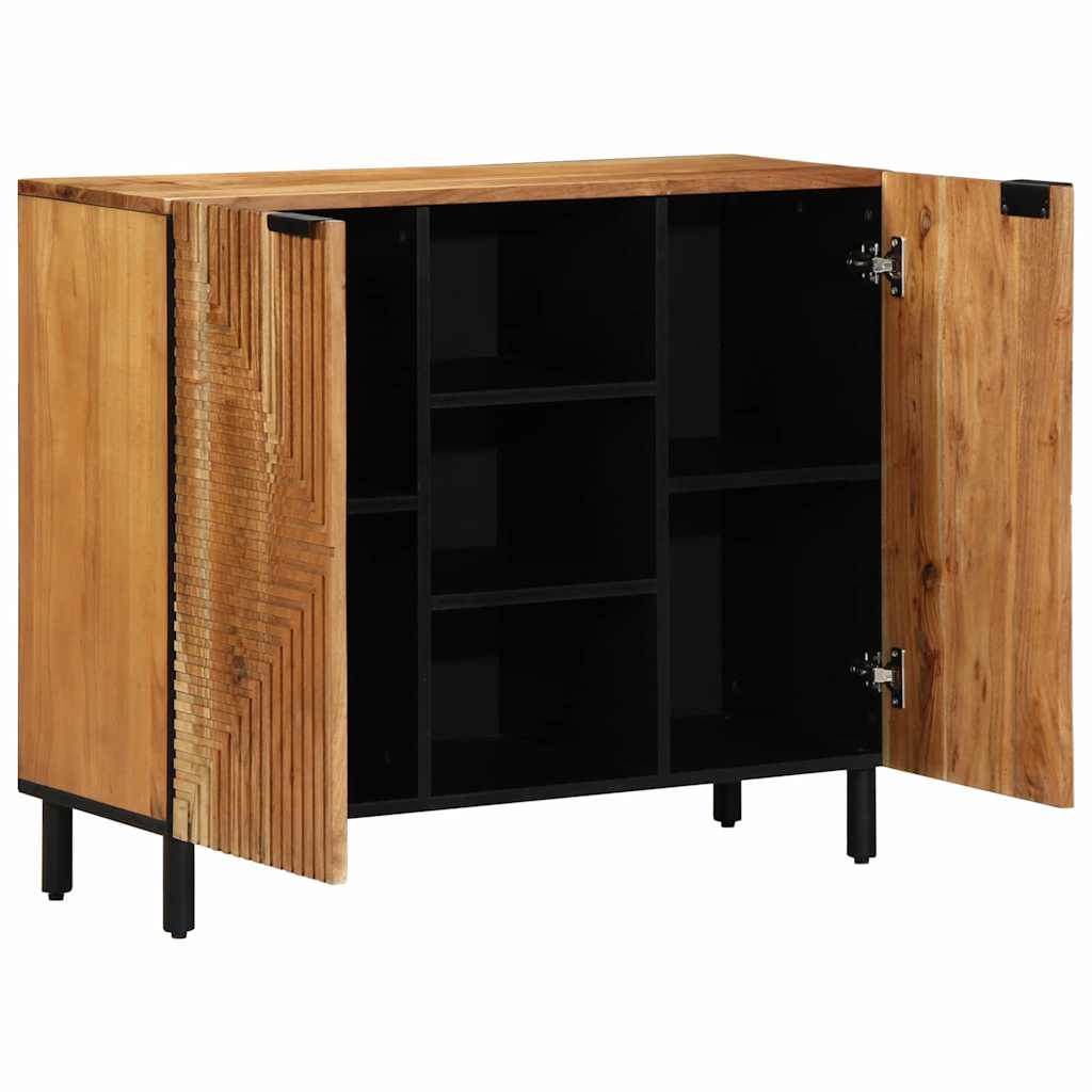 Sideboard with Shelf Brown 90 x 33 x 75 cm Solid Mango Wood