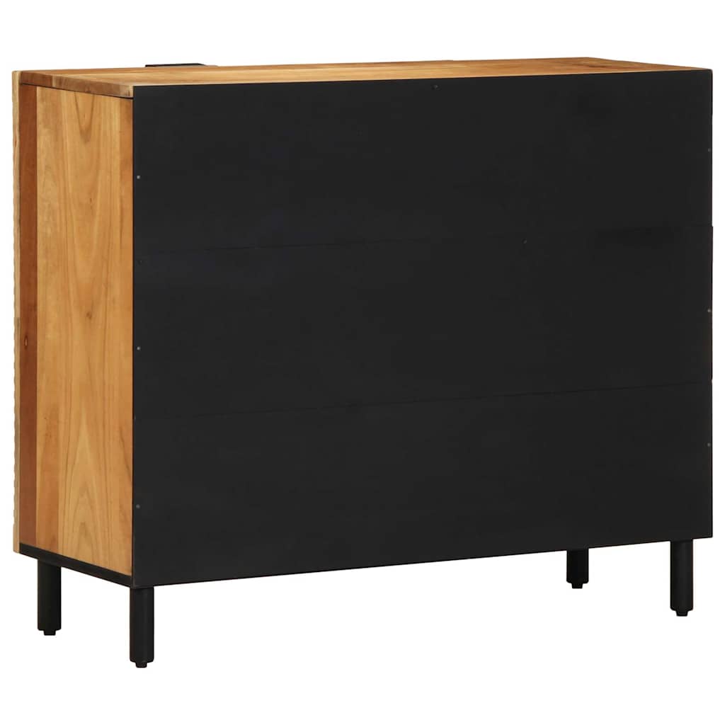 Sideboard with Shelf Brown 90 x 33 x 75 cm Solid Mango Wood