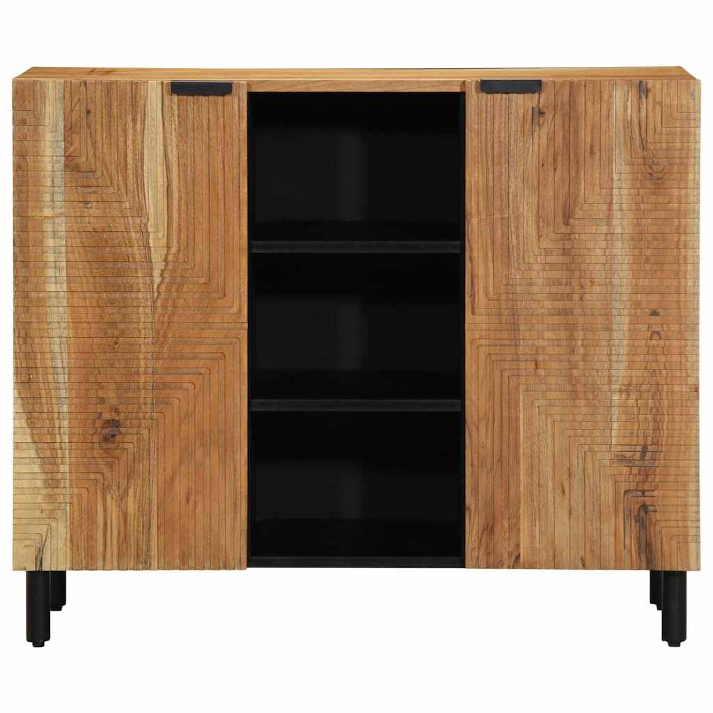 Sideboard with Shelf Brown 90 x 33 x 75 cm Solid Mango Wood