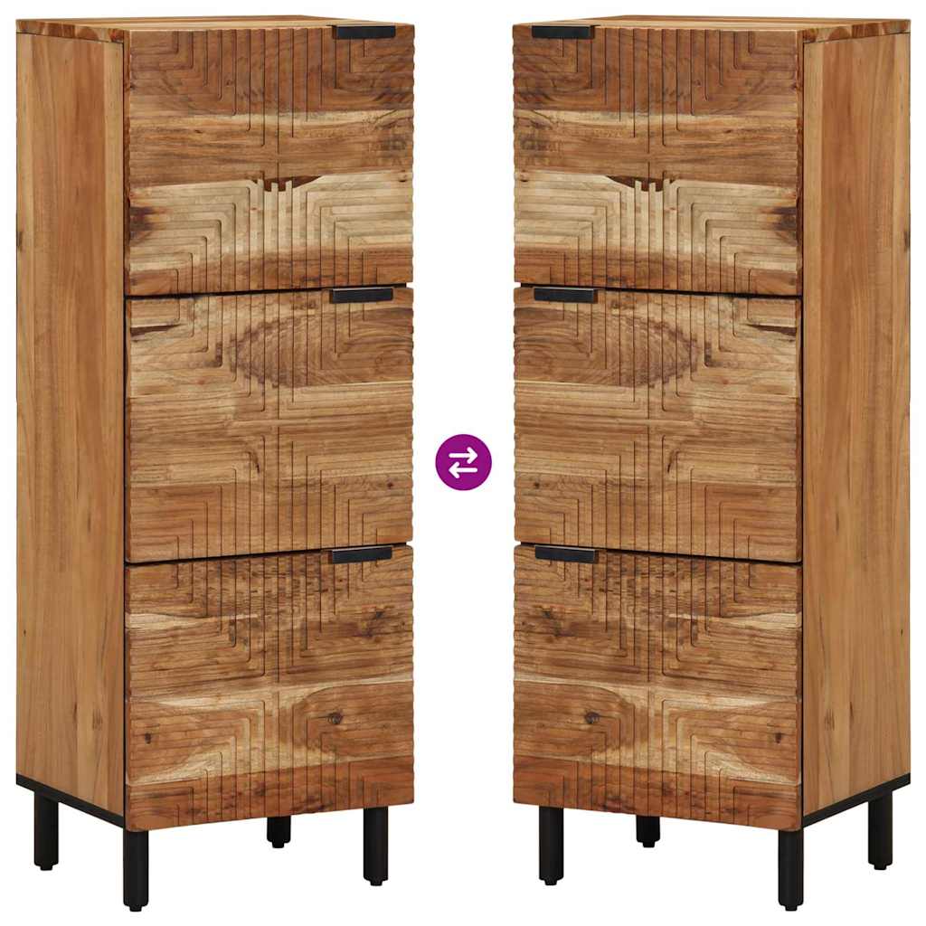 Highboard with Shelf Brown 40 x 33 x 110 cm Solid Mango Wood