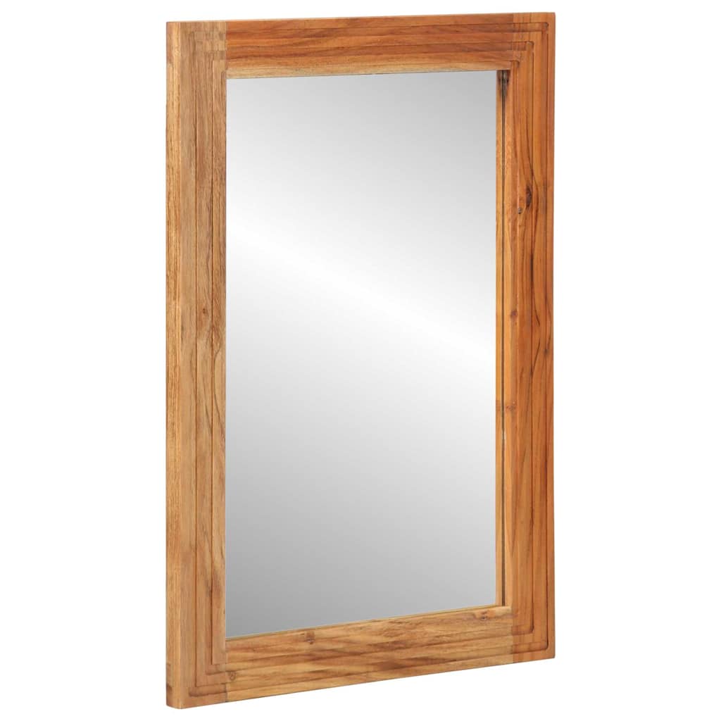 Bathroom Mirror Wall-mounted with Mirror Brown 70 x 50 x 2.5 cm