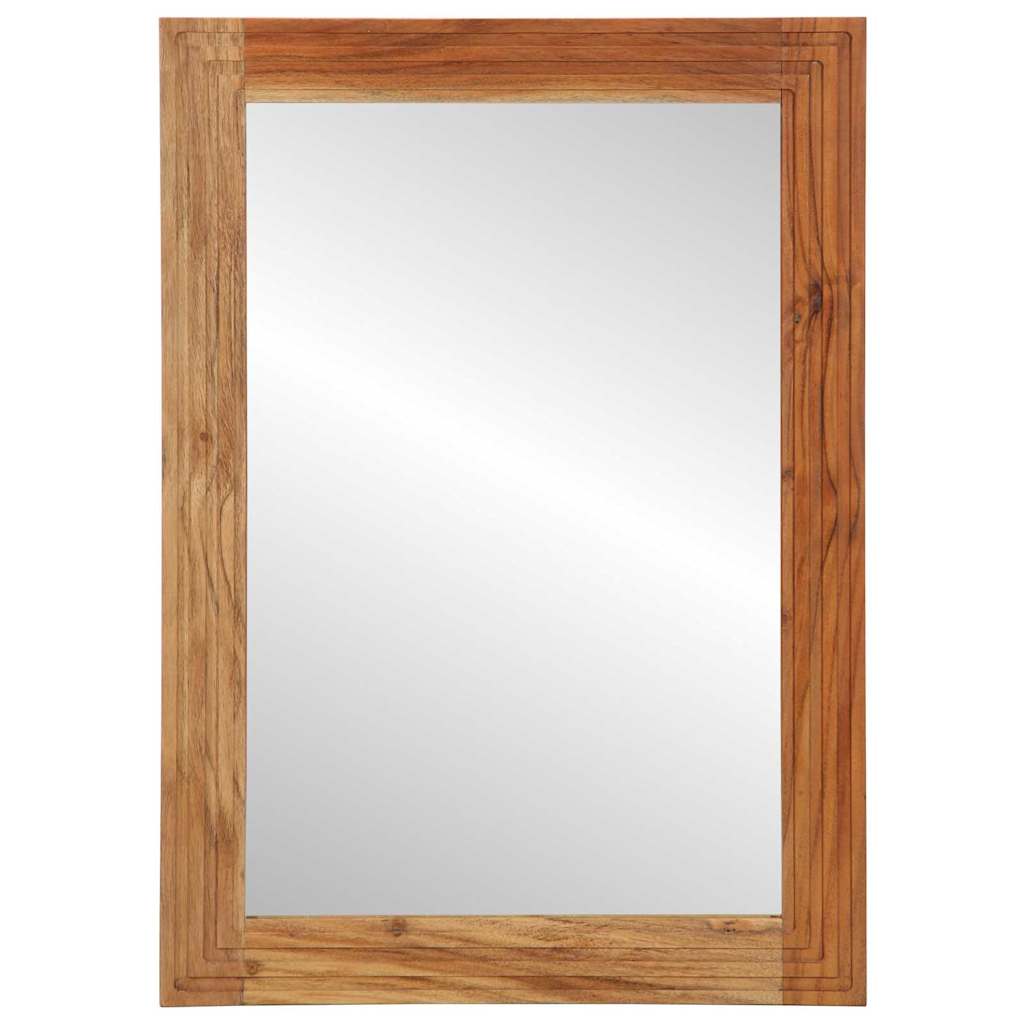 Bathroom Mirror Wall-mounted with Mirror Brown 70 x 50 x 2.5 cm