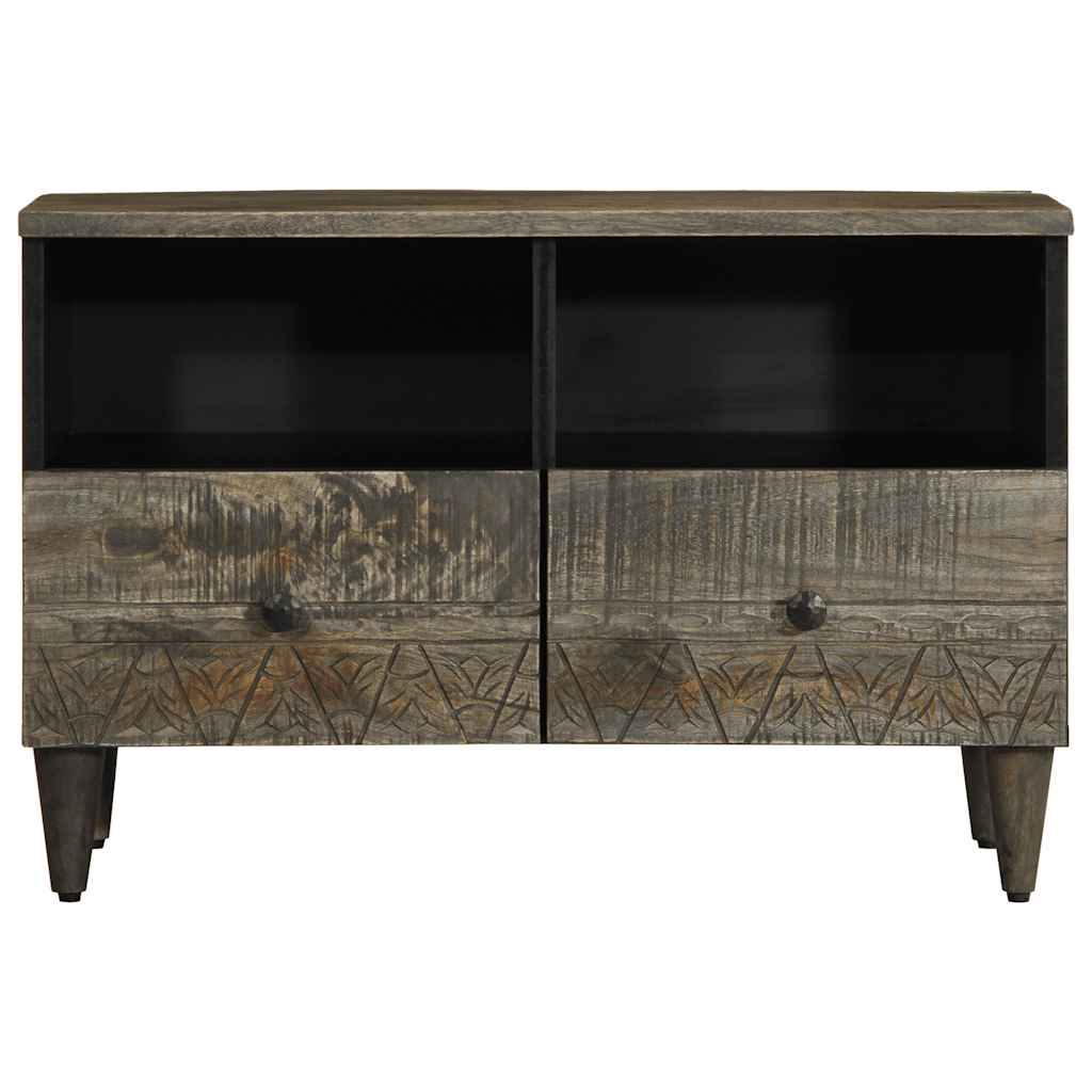 TV Cabinet Light Grey 70x33.5x46 cm Solid Wood Mango