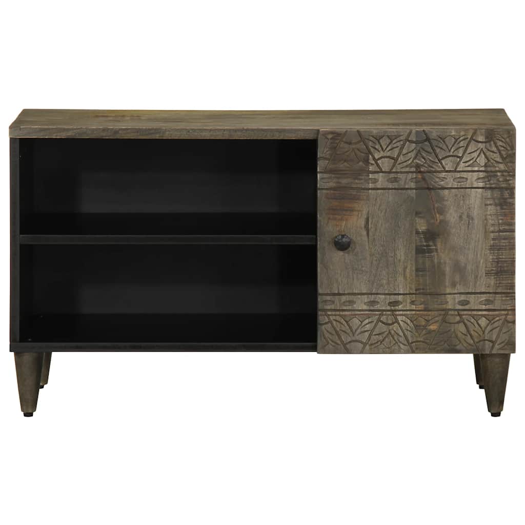 TV Cabinet Light Grey 80x31.5x46 cm Solid Wood Mango