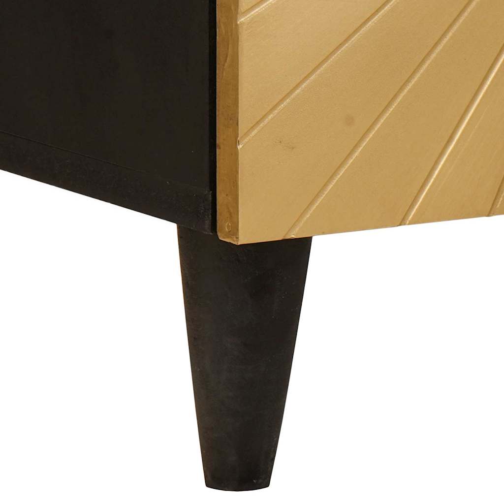 Bedside Cabinet 2 pcs Black and Gold 40 x 33 x 46 cm